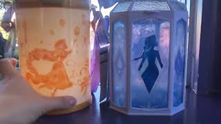 Rapunzel and Frozen Popcorn Bucket at Tokyo Disney Land! There is #Elsa and #Anna on it!