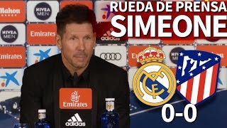 Real Madrid 0-0 Atlético | Rueda de prensa del Cholo Simeone tras el derbi | Diario AS