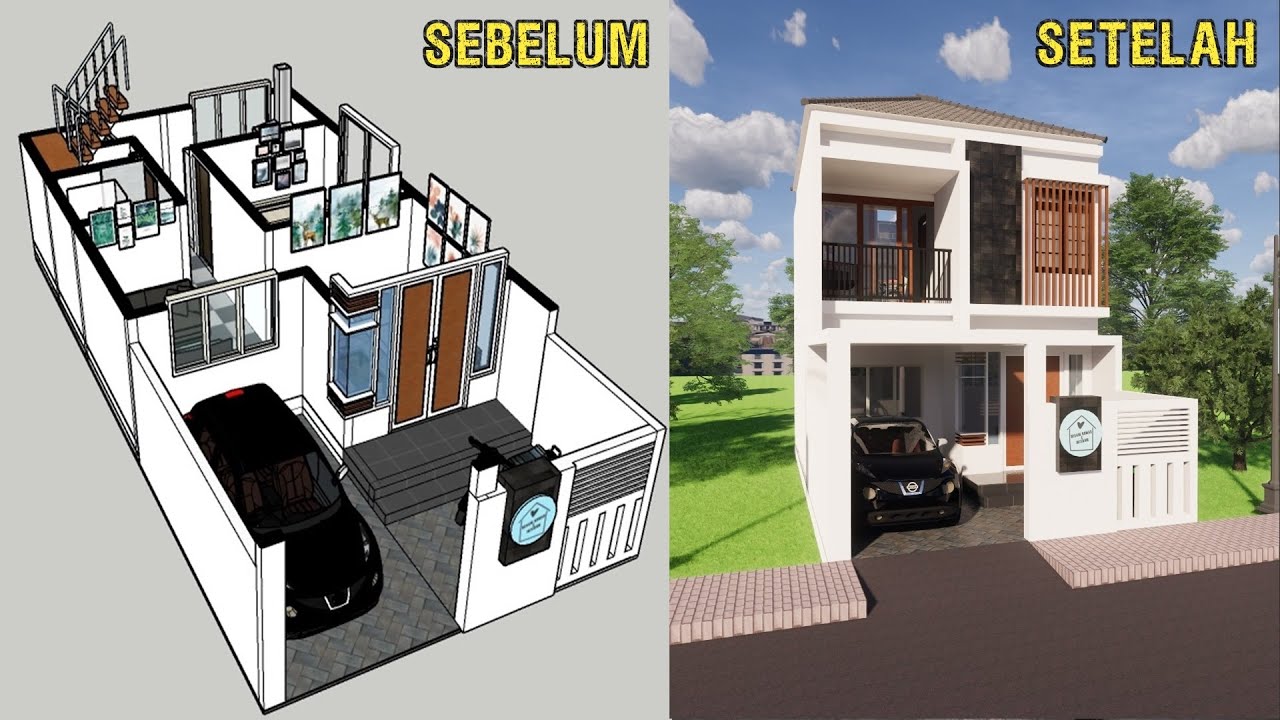 Denah Rumah Minimalis 2 Lantai Ukuran 6x12 | Desain Interior Rumah ...