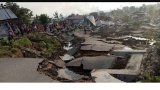 MENGERIKAN..rumah satu kampung di palu tenggelam kedalam tanah