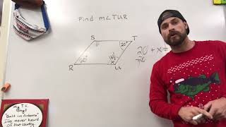 Find Missing Angle Measure to a Parallelogram