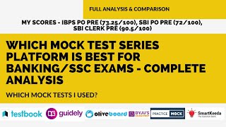 Best Mock Test Series for Banking Exams | Complete Comparison and Analysis | Which ones I used?