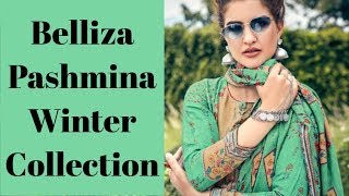 BELLIZA DESIGNER MASAKALI PASHMINA PRINTED LADIES WINTER DRESS MATERIAL