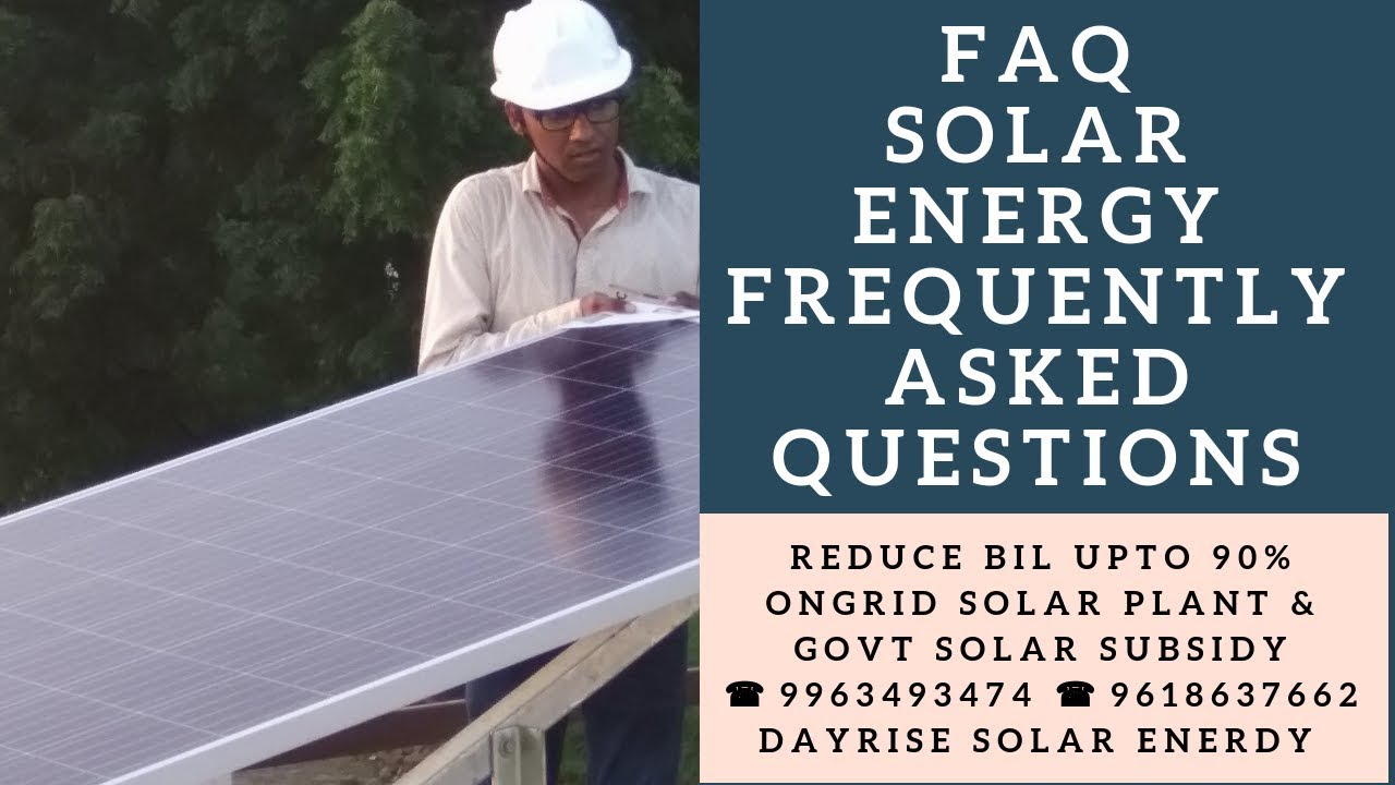 Frequently Asked Questions About Solar Energy-FAQ Solar Energy - YouTube