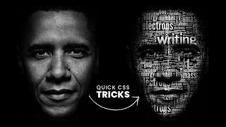 Text Typography Portrait using Html & CSS | CSS Effects