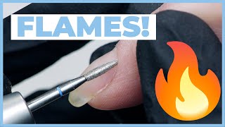 Cuticle Nail Bit Tips: Flame Shapes 🔥