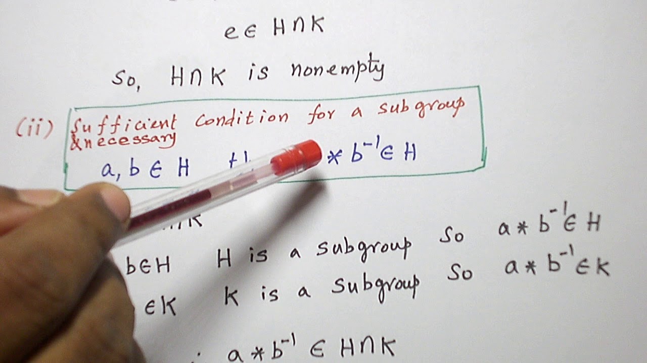 (ENGLISH) INTERSECTION OF NORMAL SUBGROUPS THEOREM - YouTube