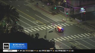 Hit-and-run crash shuts down Olympic Blvd. in Beverly Hills