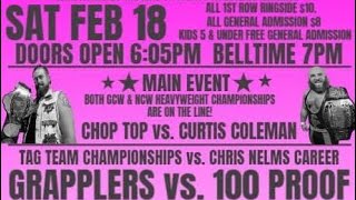 Curtis Coleman vs Chop Top gcw title vs ncw title