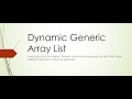 #Java Data Structure   #Generic Array List