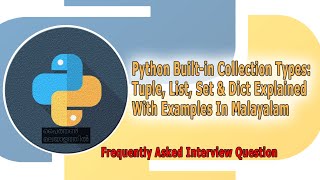 Python 4 Built-in Collection Data Type Such As Tuple, List, Set & Dictionary Explained With Examples
