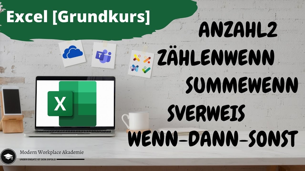 Excel [Grundkurs] | Anzahl2 - Zählenwenn - Summewenn - Sverweis Und ...