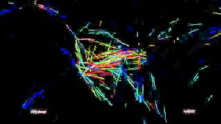 Visualizing a Full Day of Airplane Paths in the U.S.A.