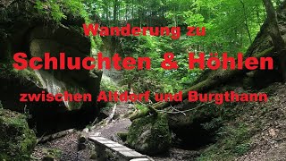 Schluchten und Höhlen zwischen Altdorf und Burgthann. (Teufelskirche, Teufelshöhle, Wolfsgrube)