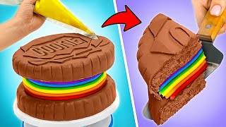 DELICIOSO 3D ARCO IRIS PASTEL DE OREO 🌈😋 Recetas de comida increíbles que seguro te gustarán