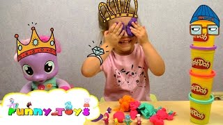 Сюрпризы ПЛЕЙ ДО для детей Маша и Медведь Свинка Пеппа ПОНИ Play Doh Surprise Eggs