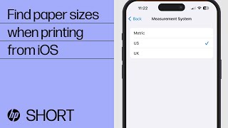 How to find the correct paper sizes in HP Smart when printing from iPhone or iPad | HP Support