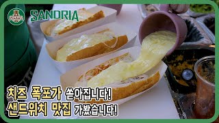 (부산광역시)샌드리아 부산덕포역점 고객님들 치즈가 폭포처럼 쏟아집니다! 샌드위치 맛집에서 치즈폭포 샌드위치 먹어봤습니다