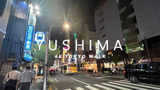 【4K Tokyo Walk】Night walk in Yushima,Japan/湯島周辺の夜散歩