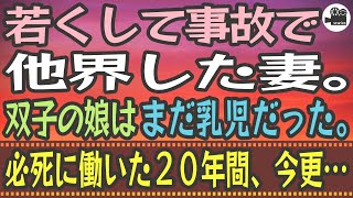 【感動する話】若くして事故で他界した妻。双子の娘はまだ乳児だった。必死に働いた２０年間、今更…