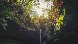 Winter canyoning