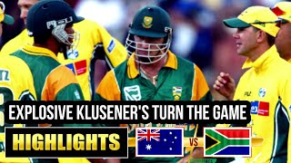 South Africa vs Australia | Close Finish | Lance Klusener's explosive innings turn the game | 2002