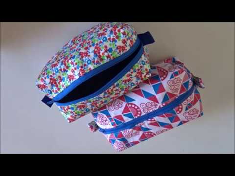 How To Sew A Zipper Box Pouch |Easy Zippered Box Pouch Tutorial - YouTube