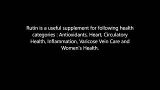 Rutin health benefits