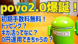 povo2.0 爆誕！初期手数料無料？月額無料？オールトッピングって何？ギガ活とは？0円運用できるの？【契約編】