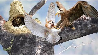 The owl protects the family's terrorist attacks from the eagle, and they hate each other.