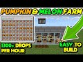 EASIEST Automatic Pumpkin & Melon Farm Tutorial (Java & Bedrock) - Minecraft 1.20