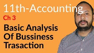 I.Com Part 1 Accounting, ch 3 - Basics Analysis of Business Transaction - Inter part 1 Accounting