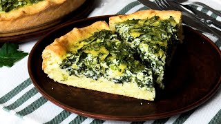 Шикарный пирог с зеленью и сыром!//Gorgeous pie with herbs and cheese!