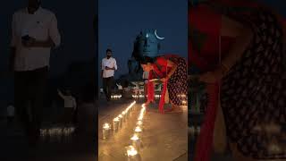 Breathtaking sight of lamps arranged to spell “Jai Shri Ram” at Adiyogi