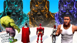 FRANKLIN AND AVENGERS VS GOD ICE TITAN IN GTA 5 PART 30