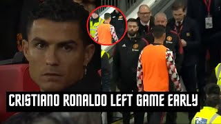 CRISTIANO RONALDO LEFT GAME EARLY AFTER NOT BEING PLAYED IN TOTTENHAM MATCH