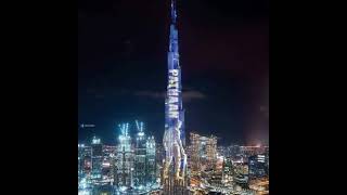 Pathaan trailer on Burj Khalifa #shorts #dubai #ytshorts #srk