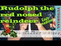 Rudolph the red nosed reindeer (Rodolfo el reno)-Tutorial flauta con partitura| Karaoke instrumental