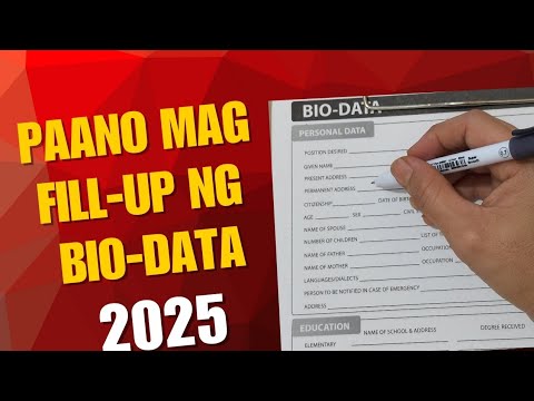 Bio Data Form Paano Mag Fill Up Youtube