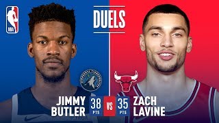 Jimmy Butler and Zach LaVine Duel in Chicago | February 9, 2018