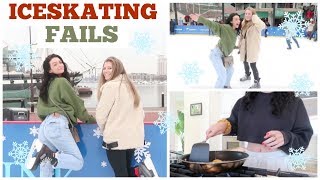 WE CAN'T ICE SKATE!! | Vlogmas 17