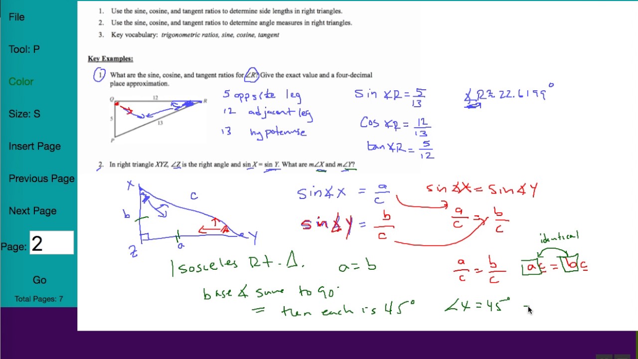 Geometry-Trigonometric Ratios And Solving Triangles - YouTube