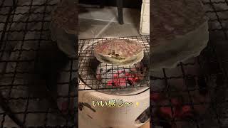 Transfer the heat from the wood stove to the charcoal stove and enjoy. Scallops