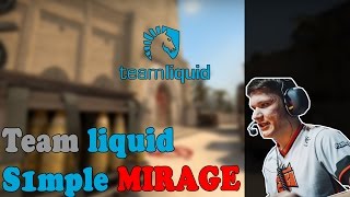 Team Liquid s1mple playing CS:GO Faceit on mirage (twitch stream)