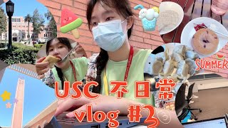 USC Summer Program 日常vlog #3 How is my life to be in USC Summer Program?吃饭写作业 集体做核酸 回宿舍看电影 倒霉崴脚