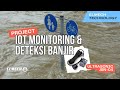 #2374 Proyek Deteksi Banjir dengan Sensor Ultrasonik JSN-04, Monitoring via Aplikasi Blynk