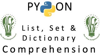 12 | Python Tutorial for Beginners | Comprehension in Python (List, Set & Dictionary)