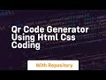 Qr code generator using html css coding
