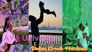 AYA universe✨|Creek Harbour 🇦🇪| Golden Sunset 🌅 | Magical place In UAE | vlog 6