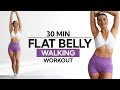 30 MIN FLAT BELLY WALKING HOME WORKOUT- No Repeats Fat Burning Standing Cardio Abs